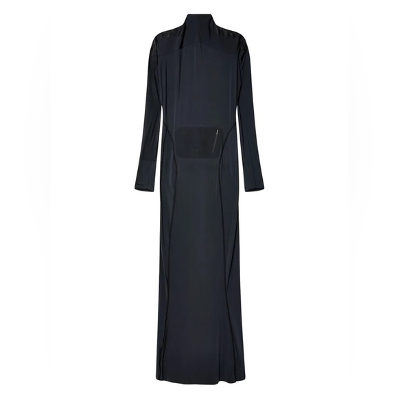 Johanna Parv Designer Sz M Long Sleeve Maxi Dress New Without Tags Black - Picture 3 of 11